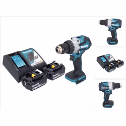 Contenu de la livraison: - 1x Makita DHP 489 perceuse-visseuse à percussion sans fil - 2x Makita BL 1830 B 18 V 3,0 Ah batter ...