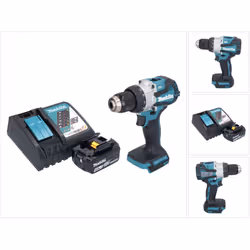 Contenu de la livraison: - 1x Makita DHP 489 perceuse-visseuse à percussion sans fil - 1x Makita BL 1840 B 18 V 4,0 Ah batter ...