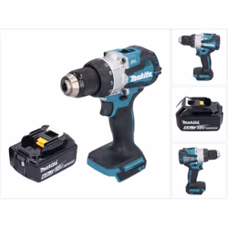 Contenu de la livraison: - 1x Makita DHP 489 perceuse-visseuse à percussion sans fil - 1x Makita BL 1860 B 18 V 6,0 Ah batter ...