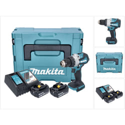 Dhp 489 rmj Perceuse-visseuse à percussion sans fil 18 v 73 Nm Brushless + 2x batterie 4,0 Ah + chargeur + Makpac - Makita