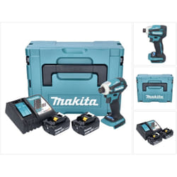 Makita DTD 172 RMJ clé à chocs sans fil 18 V 180 Nm 1/4'' sans balais + 2x batterie 4,0 Ah + chargeur + Makpac