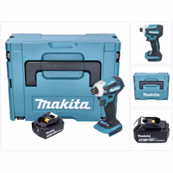 Contenu de la livraison: - 1x Makita DTD 172 Clé à choc sans fil - 1x Makita BL 1850 B 18 V 5,0 Ah batterie - 1x Makita Makpa ...