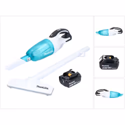 Contenu de la livraison: - 1x Makita DCL 181 F aspirateur sans fil - 1x embout de sol - 1x embout de joint - 1x filtre en tis ...