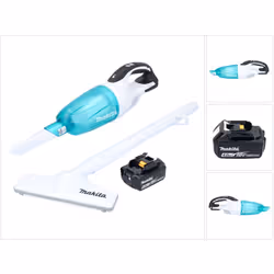 Contenu de la livraison: - 1x Makita DCL 181 F aspirateur sans fil - 1x embout de sol - 1x embout de joint - 1x filtre en tis ...