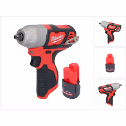 Contenu de la livraison: - 1x Milwaukee M12 BIW38 Clé à choc sans fil 12 V - 1x Milwaukee M12 HB2.5 High Output 12 V 2,5 Ah / ...
