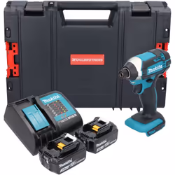 Contenu de la livraison: - 1x Makita DTD 152 Visseuse à choc sans fil - 2x Makita BL 1830 B 18 V batterie 3,0 Ah - 1x Makita  ...