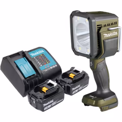 Contenu de la livraison: - 1x Makita DML 812 Projecteur manuel à LED sans fil - 2x Makita BL 1830 B 18 V batterie 3,0 Ah - 1x ...