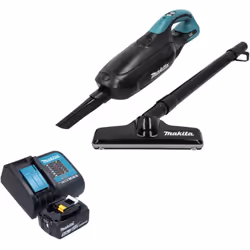 Contenu de la livraison: - Makita DCL 182 B Aspirateur à batterie noir - 1x embout de sol ( 122859-6 ) - 1x Tête de jointure  ...
