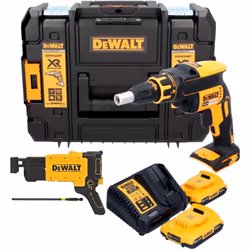 Contenu de la livraison: - 1x Dewalt DCF 620 Visseuse pour cloisons sèches - 1x porte-embout magnétique - 2x embouts PH2 - 1x ...