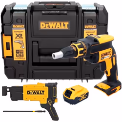 Contenu de la livraison: - 1x Dewalt DCF 620 Visseuse pour cloisons sèches - 1x porte-embout magnétique - 2x embouts PH2 - 1x ...