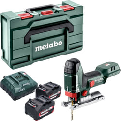 Metabo - st 18 l 90 Scie sauteuse sans fil 18 v 90 mm + 2x batterie 4,0 Ah + chargeur + x