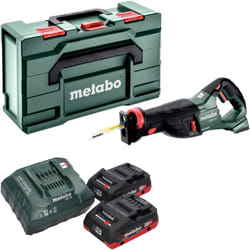 Metabo SSEP 18 LT Scie sabre sans fil 18 V 32 mm + 2x batterie LiHD 4,0 Ah + chargeur + Metabox