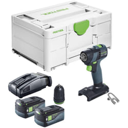 Txs 18-Basic Perceuse-visseuse sans fil 18 v 40 Nm Brushless + 2x batterie 5,0 Ah + chargeur rapide + Systainer - Festool