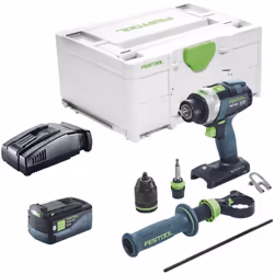 Contenu de la livraison: - 1x Festool TPC 18/4 perceuse-visseuse à percussion sans fil - 1x embout PZ 2 - 1x Porte-embout mag ...