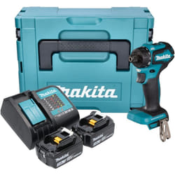 Makita DDF 083 SFJ Perceuse-visseuse sans fil 18 V 40 Nm 1/4'' Brushless + 2x batterie 3,0 Ah + chargeur + Makpac