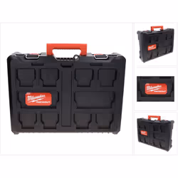 Contenu de la livraison: - 1x Milwaukee Packout Coffret Toolbox 525 x 380 x 150 mm - 1x Insert pour visseuse/perceuse/visseus ...