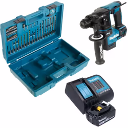 Livraison:- 1x Makita DHR 171 marteau perforateur sans fil- 1x poignée latérale- 1x butée de profondeur- 1x Makita BL 1860 B  ...