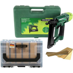 Prebena - 2XR-J50 Cloueur pneumatique 4,0- 7,0Bar + profi-j-box Tête de refoulement Brads 12500 pcs. + mallette