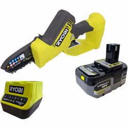 Contenu de la livraison: - 1x RYOBI RY18PSX10A tronçonneuse à batterie - 1x chaîne - 1x Ryobi RB1840X 18 V 4,0 Ah / 4000 mAh  ...