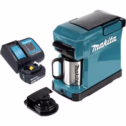 Contenu de la livraison: - 1x Makita DCM 501 Cafetière sans fil - 1x Makita tasse - 1x Makita BL 1840 B batterie 18 V 4,0 Ah  ...
