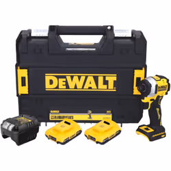 Contenu de la livraison: - 1x DeWalt DCF 850 Clé à choc sans fil - 2x DeWalt DCB 183 Batterie 18 V 2,0 Ah - 1x DeWalt DCB 110 ...