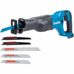 Contenu de la livraison: - 1x Makita DJR 186 Batterie Reciprosge - 1x Makita set de lames de scie réciproque 150 - 200 mm 5 p ...