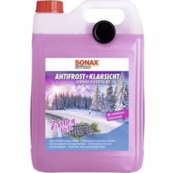 Informations techniques Protège jusqu'à : -18 °C Anti-gel + transparent, couleur : tube -18°C, 5 L La fonction Sonax AntiFros ...