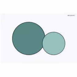 Plaque de déclenchement Sigma01, pour WC enfant couleur de la plaque : blanc , couleur des boutons : vert forêt, vert clair p ...