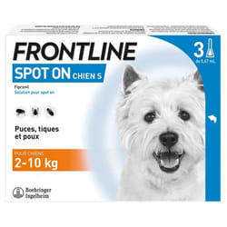 Frontline Spot-On Chien S (2-10 kg) 3 Pipettes