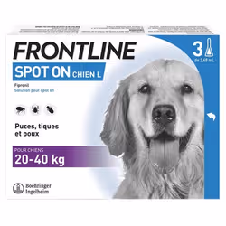 Frontline Spot-On Chien L (20-40 kg) 3 Pipettes