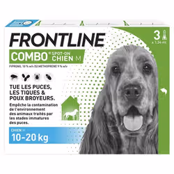 Frontline Combo Chien M (10-20 kg) 3 Pipettes