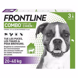 Frontline Combo Chien L (20-40 kg) 3 Pipettes