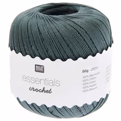 Fil à crocheter - RICO DESIGN - Essentials crochet - Lierre - 50 g - 100% coton