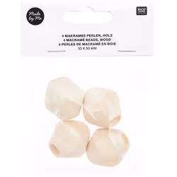 Rico Design 500215 perle Bois Naturel 4 pièce(s)