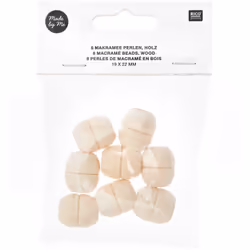 Rico Design 500218 perle Perle ronde Bois Naturel 8 pièce(s)