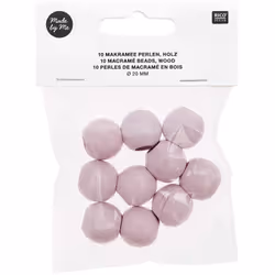 Rico Design 500220 perle Perle ronde Bois Rose 10 pièce(s)