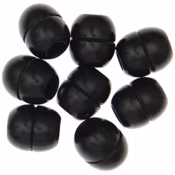 Rico Design 500227, Bois, Noir, Perle ovale, 8 pièce(s)