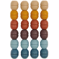 Rico Design 500230, Bois, Multicolore, Perle ovale, 24 pièce(s)