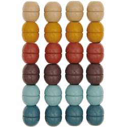 Rico Design 500230 perle Perle ovale Bois Multicolore 24 pièce(s)