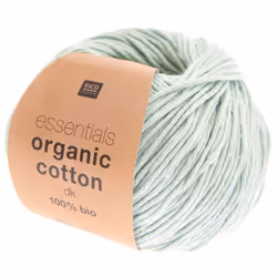 Fil à tricoter - RICO DESIGN - Essentials Organic Cotton Dk - 50 g - Couleur Aqua - Idéal pour tricot et crochet
