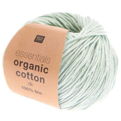 Fil à tricoter - RICO DESIGN - Essentials Organic Cotton Dk - 50 g - Couleur Aqua - Idéal pour tricot et crochet