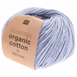 Fil à tricoter - RICO DESIGN - Essentials Organic Cotton Dk - 50 g - Bleu Pigeon - Plusieurs coloris disponibles