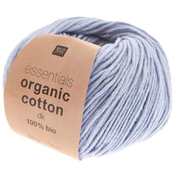 Fil à tricoter - RICO DESIGN - Essentials Organic Cotton Dk - 50 g - Bleu Pigeon - Plusieurs coloris disponibles