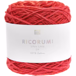 Rico Design Ricorumi Spin Spin, Sport, Fin, Rouge, Coton, 115 m, 50 g