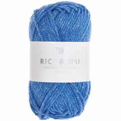 Rico Design Ricorumi Twinkly Twinkly, Artisanat, Bleu, Coton/Polyester, 52 m, 25 g, 1 pièce(s)