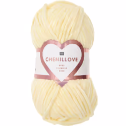 Rico Design Chenillove, Bébé, Jaune, Polyester, 110 m, Polyester 100%, Vanille