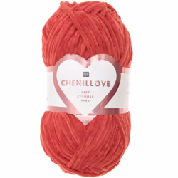 Rico Design Chenillove, Bébé, Rouge, Polyester, 110 m, Polyester 100%, 100 g