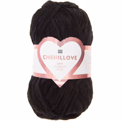 Rico Design Chenillove, Bébé, Noir, Polyester, 110 m, Polyester 100%, 100 g