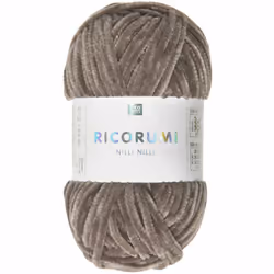 Rico Design Ricorumi Nilli Nilli, Marron, Polyester, 65 m, Nougat, 25 g, Lavage à la main