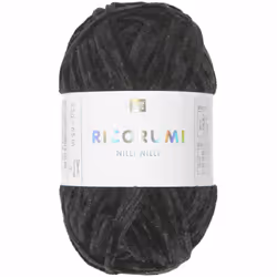 Rico Design Ricorumi Nilli Nilli, Noir, Polyester, 65 m, 25 g, Lavage à la main, Ne pas javelliser